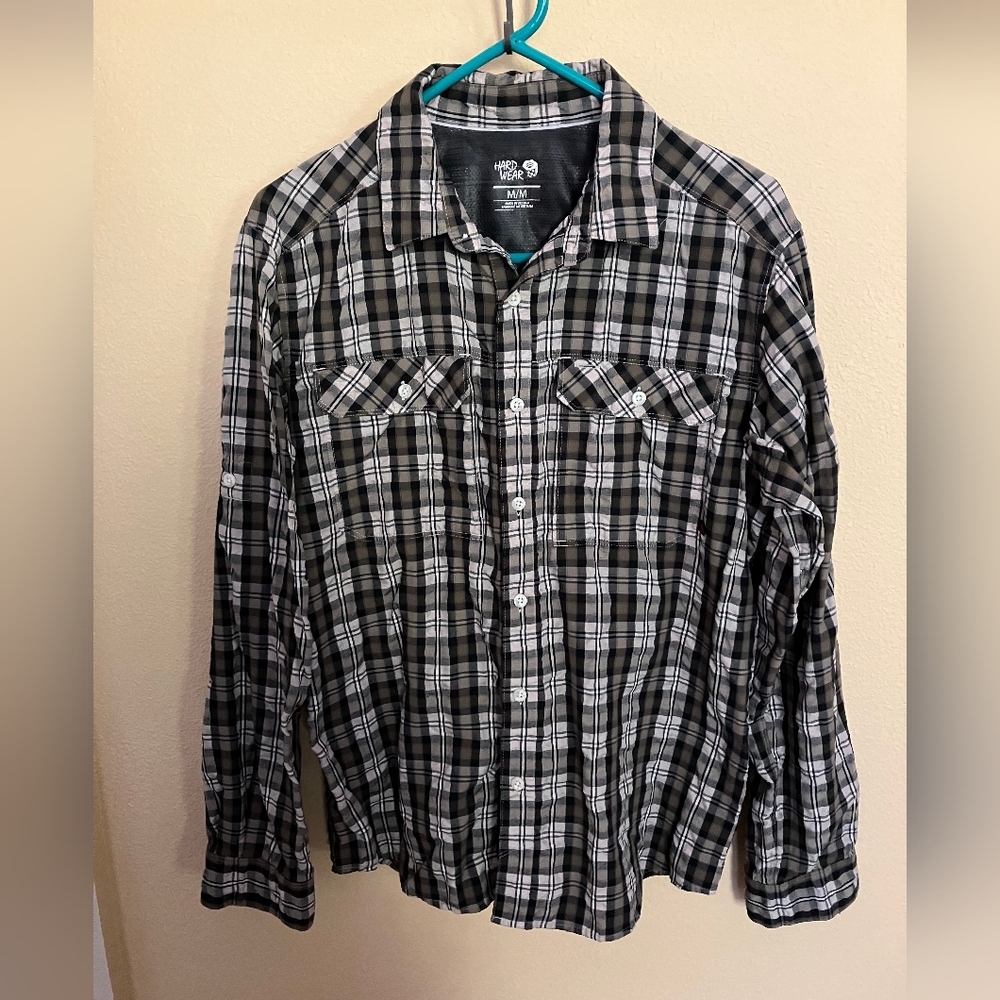 Mountain Hardwear Black and White Plaid Shirt